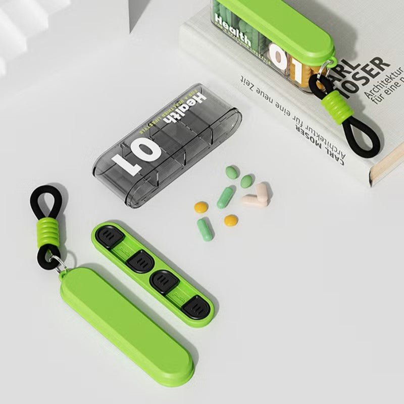 Stylish Portable Pill Box with 4 Compartments