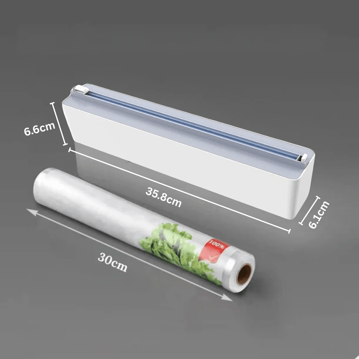 Multi-Purpose Magnetic Plastic Wrap Cutter with Built-in Blade (36.5cm)