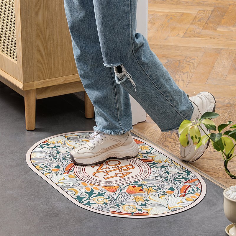 Multipurpose Waterproof Leather Foot Mats (Round Style-3)