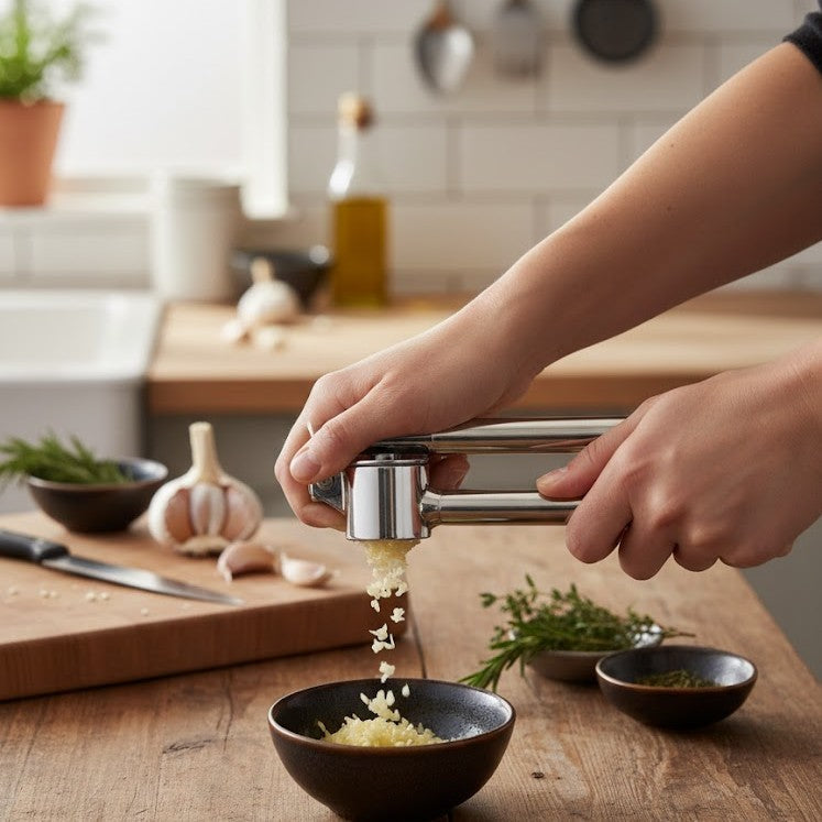 Manual Heavy Duty Stainless Steel Garlic Press