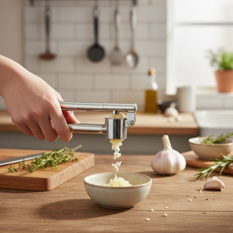 Manual Heavy Duty Stainless Steel Garlic Press