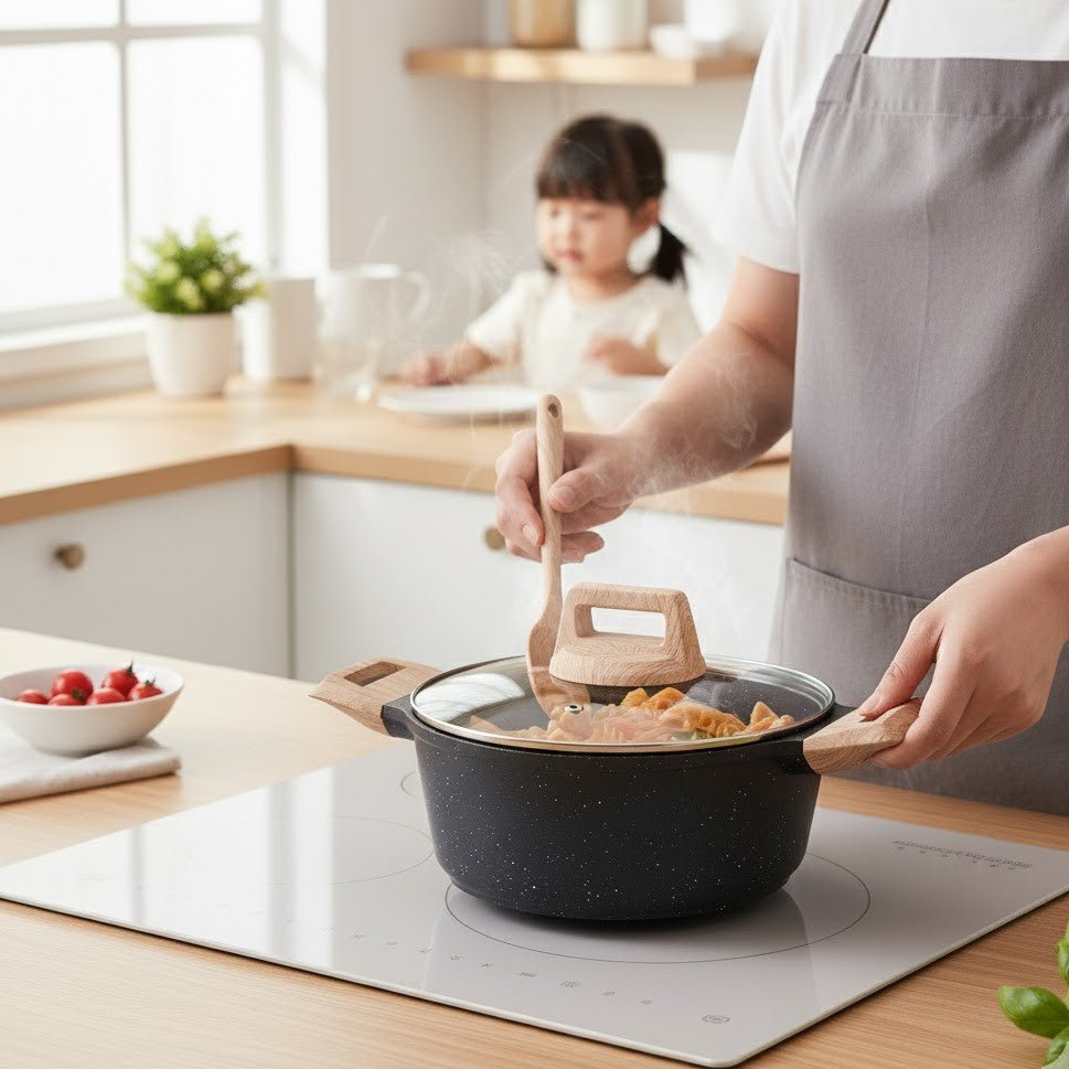 Maifan Stone Non-Stick Sauce Pan (Black-24cm)